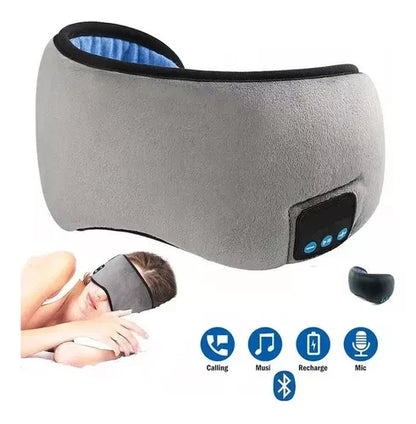 Relax Band Antifaz 3 en 1 - Antiluminoso + Antirruido + Audífonos Bluetooth para Dormir