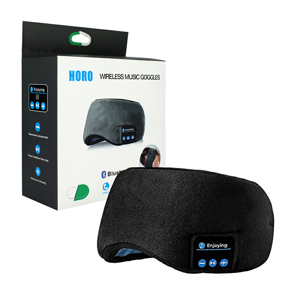 Relax Band Antifaz 3 en 1 - Antiluminoso + Antirruido + Audífonos Bluetooth para Dormir