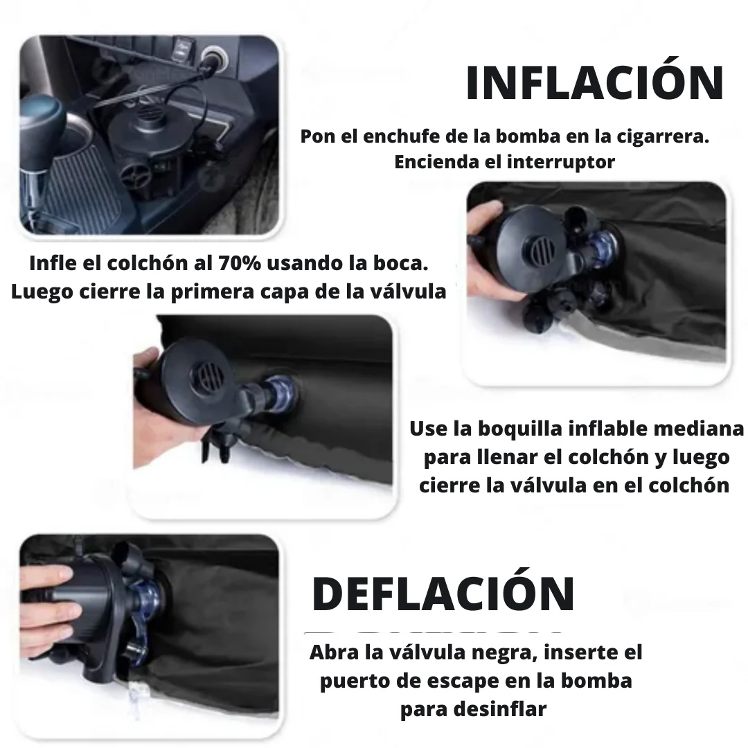 SOLO HOY 35%OFF - Colchon Inflable Para Carro + Acessorios de REGALO