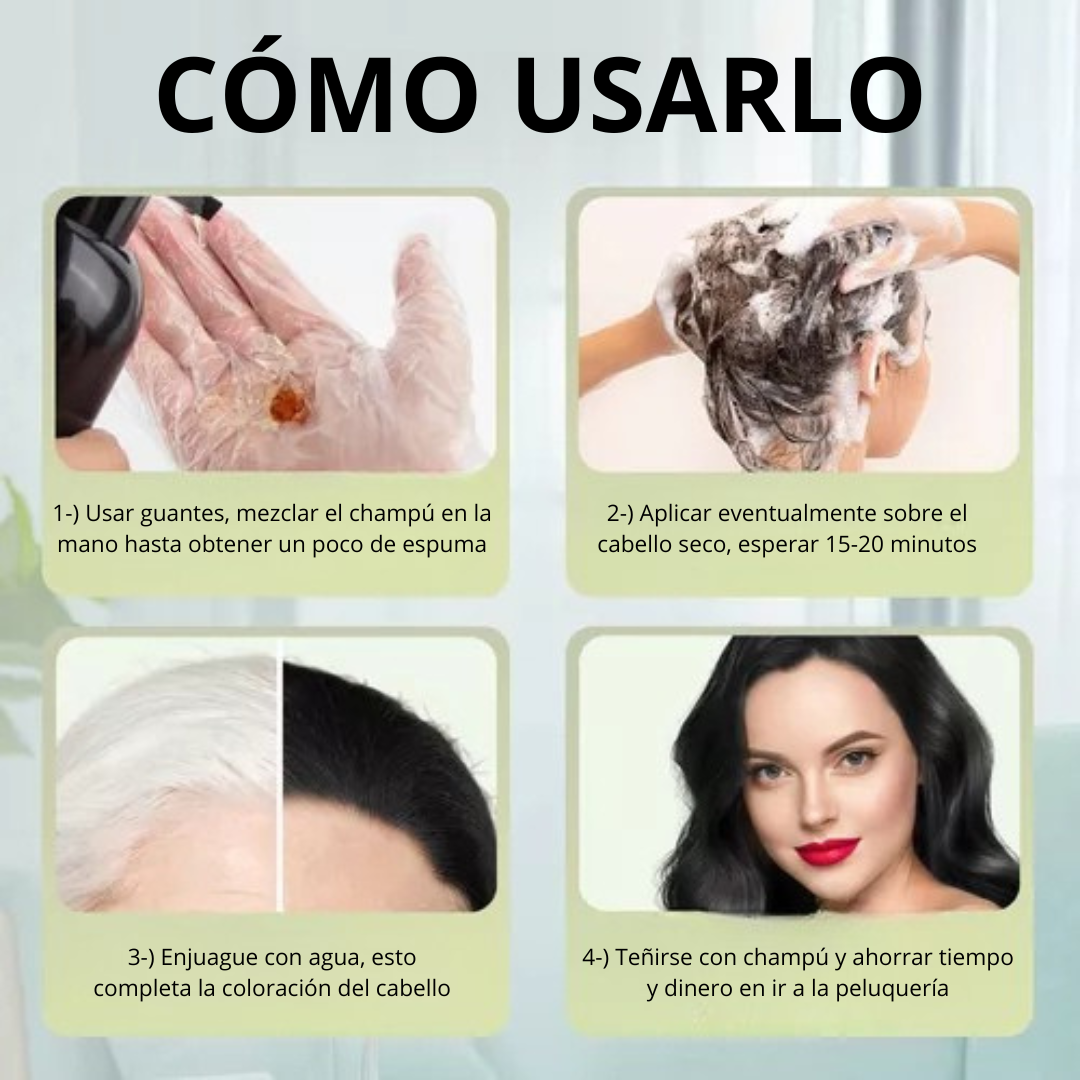 EL ÚNICO 3 EN 1 - Limpia, Alisa y Colorea el Cabello - HAIR DYE 500ml - SOLO HOY 40%OFF