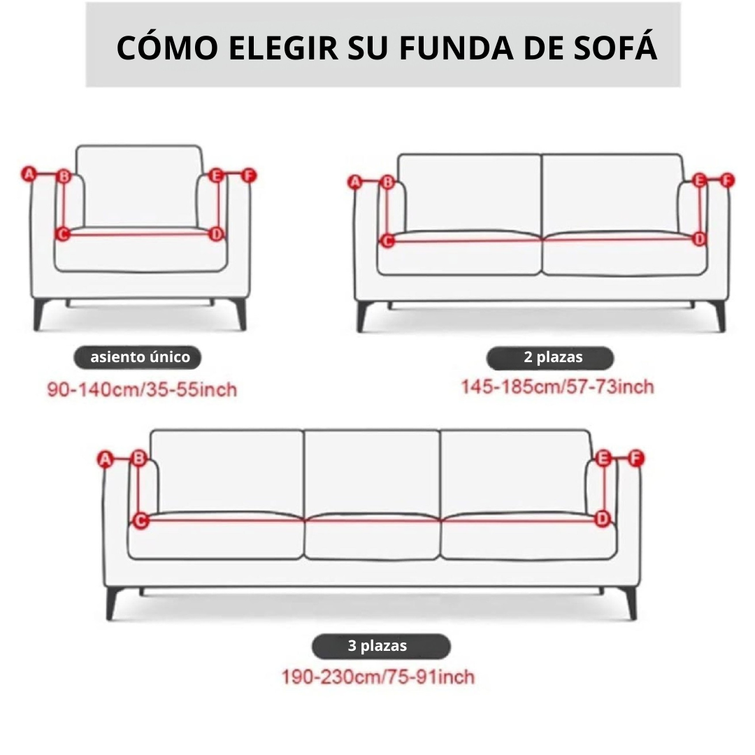 QUEMA DE EXISTENCIAS - Forro Sofa Funda de 1, 2 y 3 Puestos - 40% OFF